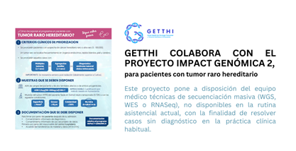 Programa IMPaCT-GENóMICA 2 para pacientes con tumor raro hereditario